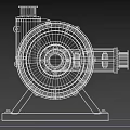 Green Industrial Pump Equipment With Metal Base And Circular Mechanical Structure