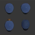 Blue Uniform Hats Featuring Golden Badge Tassel and Classic Design for Daily Use