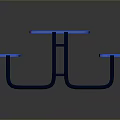Sturdy Blue Metal Mesh Outdoor Chairs For Picnic Table Seating Setup
