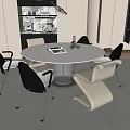 Dining table and chair combination 3d model