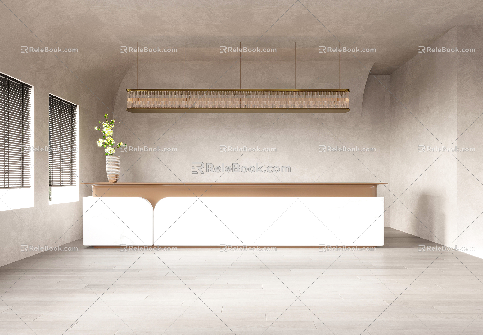 Modern Reception Desk Bar Desk Hotel Reception Desk Cashier 3d model