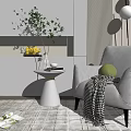 Modern single sofa 3d model
