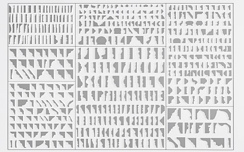 Gypsum line ceiling line skirting line door line 3d model