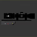 Tactical Weapon Sniper Scope With Adjustable Mount Base And Control Buttons