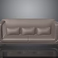Modern Light Pink Sofa With Three Cushions And Sleek Lines Design