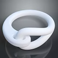 Modern Fashion Accessory With White Sleek Knot Design And Smooth Surface