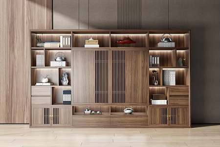 New Chinese Bookcase 3d model