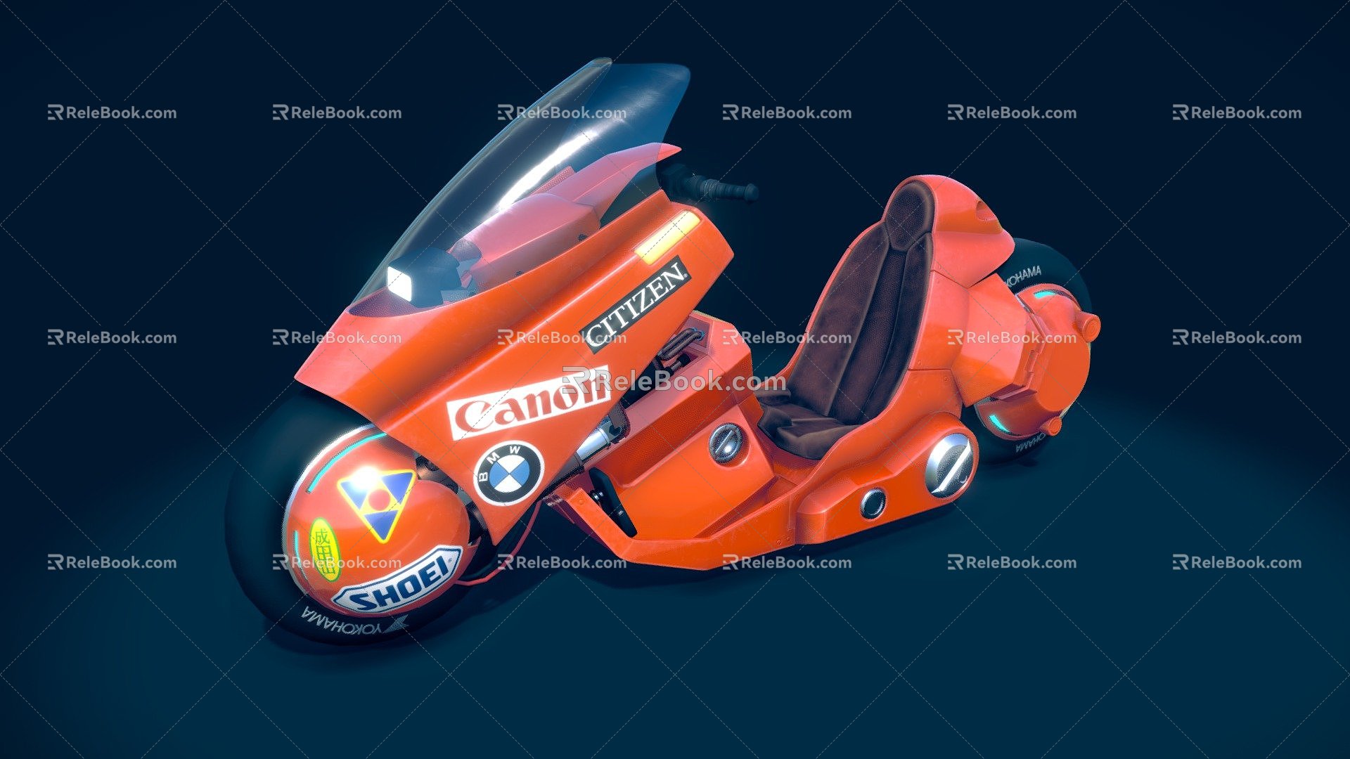 Modern Motorcycle 3d model