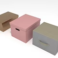 Brown Pink Gray Storage Boxes With Different Handles And Designs