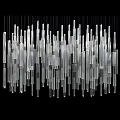 Modern Artistic Chandelier With Transparent Glass Tubes of Varying Lengths on Black Background