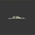 Detailed Mountainous Terrain Model With Green Vegetation Rocky Texture And Realistic Landscape