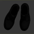 Black Leather Casual Shoes With Brown Sole And Yellow Stitching For Daily Use