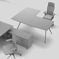 Modern Table and Chair Combination ACTIU TNK500 ARKITEK Office Open Space 3d model