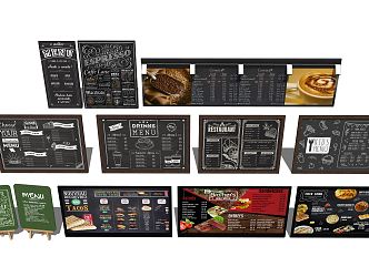 Modern Menu Blackboard Menu 3d model