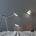 Modern lamp combination fashion simple metal floor lamp combination 3d model