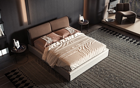 Style Commodity Bed 3d model