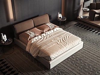 Style Commodity Bed 3d model