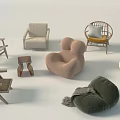 Modern Single Sofa With Plush Upholstery And Comfortable Design For Living Space
