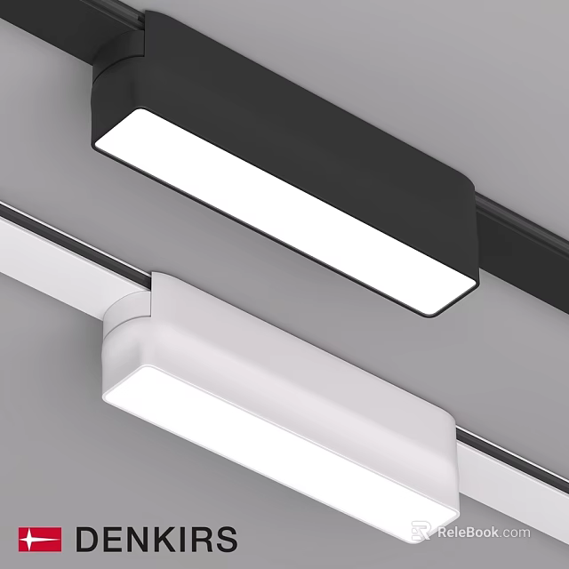 Modern Black and White Downlights and Spotlights Ceiling Mounted Lighting Fixtures 3d model 