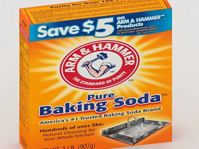 Arm & Hammer Pure Baking Soda Americas Trusted Brand 2 lb Kitchen Baking Ingredient 3d model