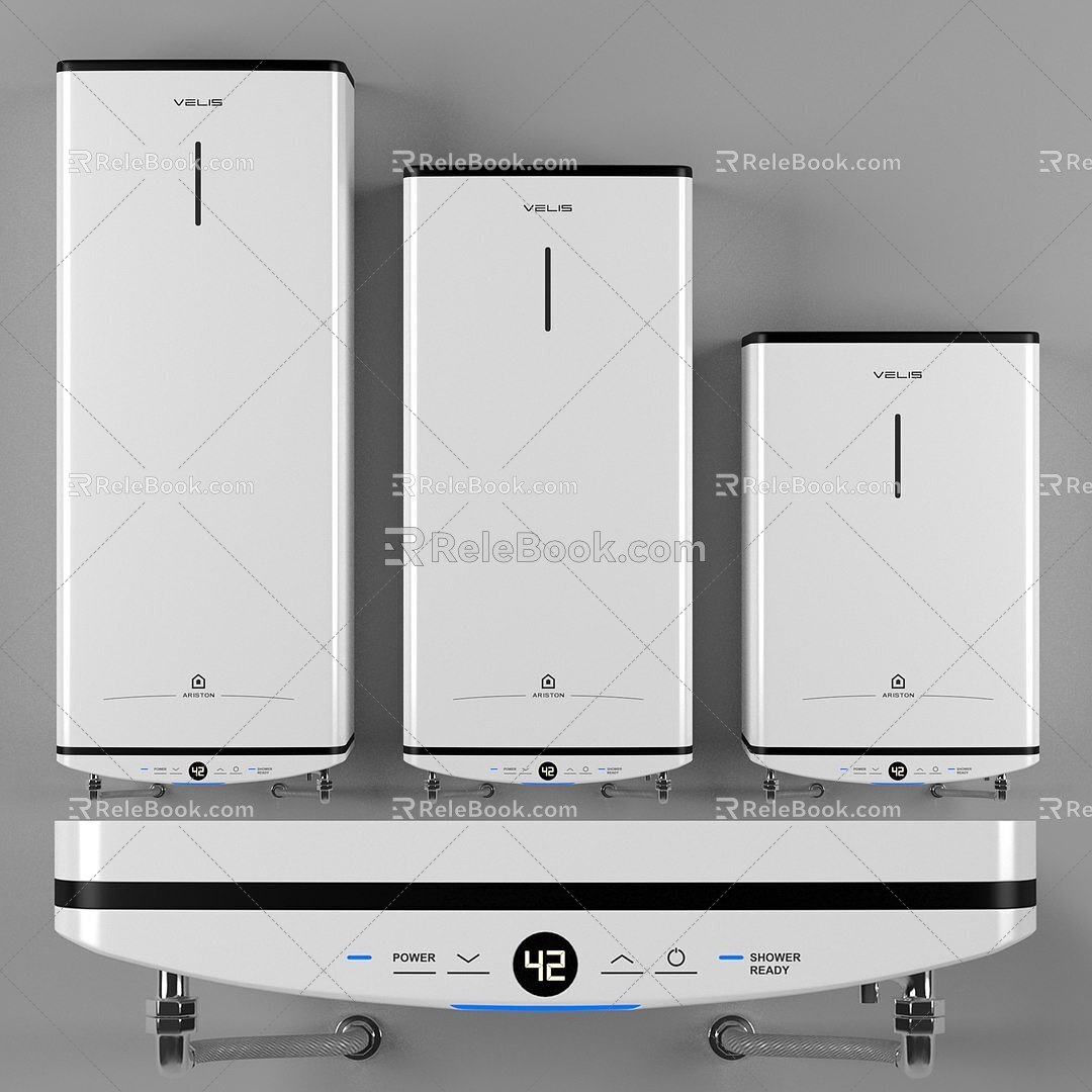 modern water heater gas water heater 3d model