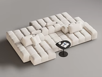 Modern Multiplayer Sofa Module Sofa Back-to-Back Sofa 3d model
