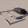 Chinese ancient architecture Han Dynasty ancient architecture 3d model