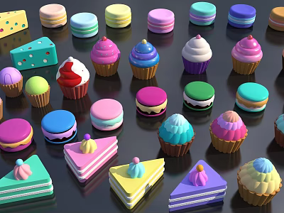 Modern cake is beautiful 3d model