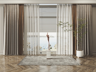 Modern Curtains 3d model