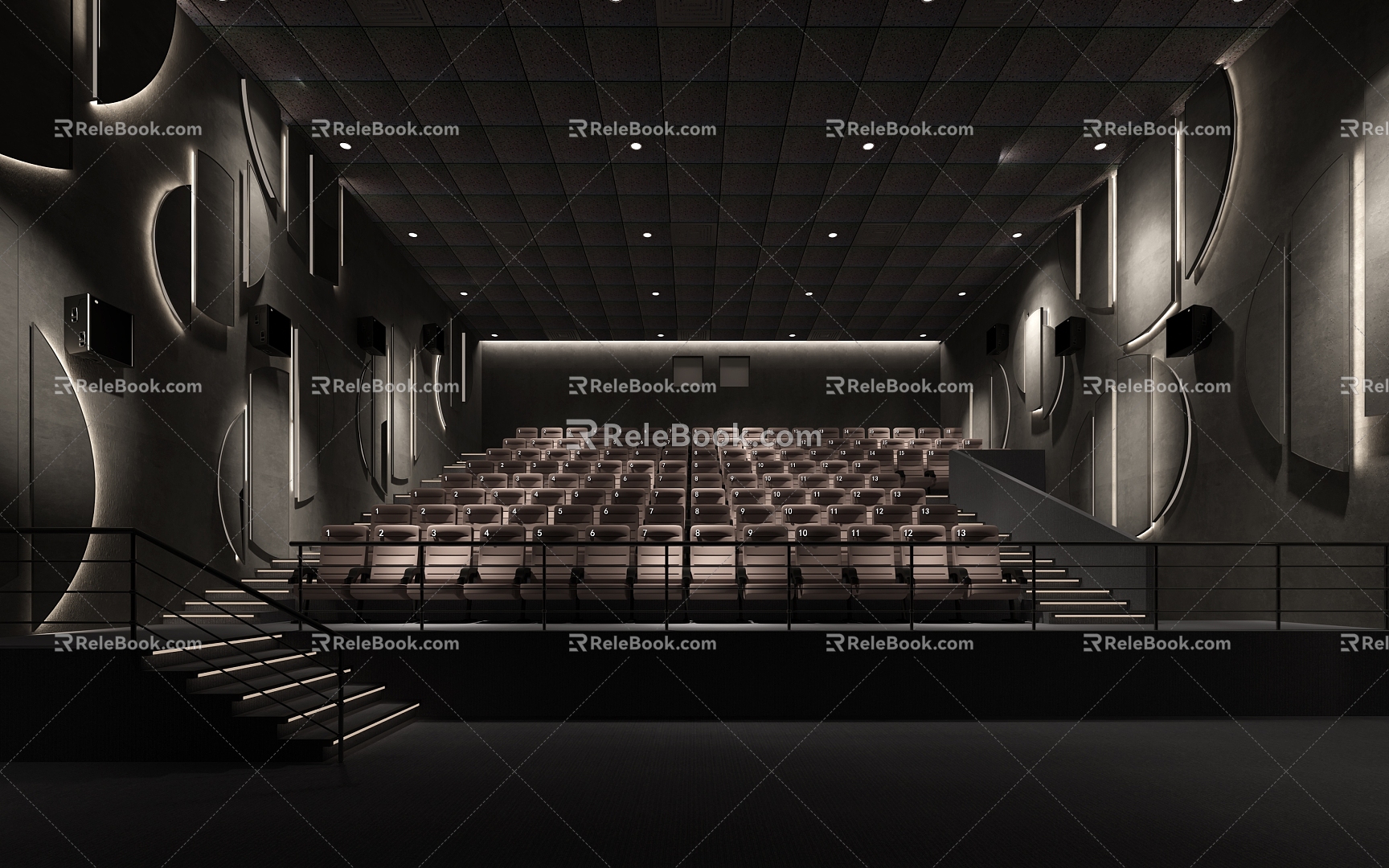 Modern Cinema Cinema Cinema Hall 3d model