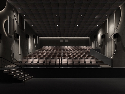 Modern Cinema Hall 3d model