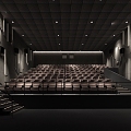 Modern Cinema Cinema Cinema Hall 3d model