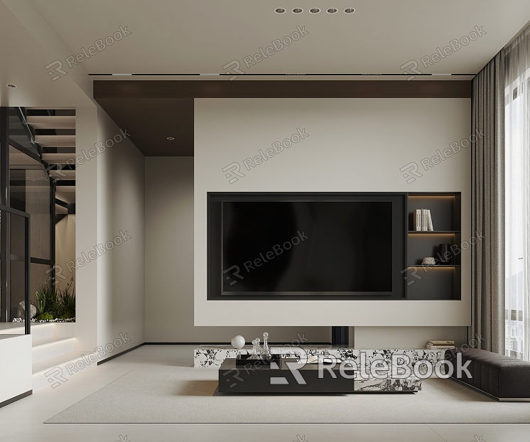 Modern TV Background Wall Modern Living Room Modern Guest Dining Room TV Cabinet Simple Decoration Decorations G119 model