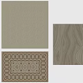 Square Rugs with Light Green Solid Wood Pattern and Intricate Designs in Various Styles 3d model