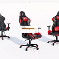 Black And Red Ergonomic Gaming Office Chair With High Back Armrests And EC Logo