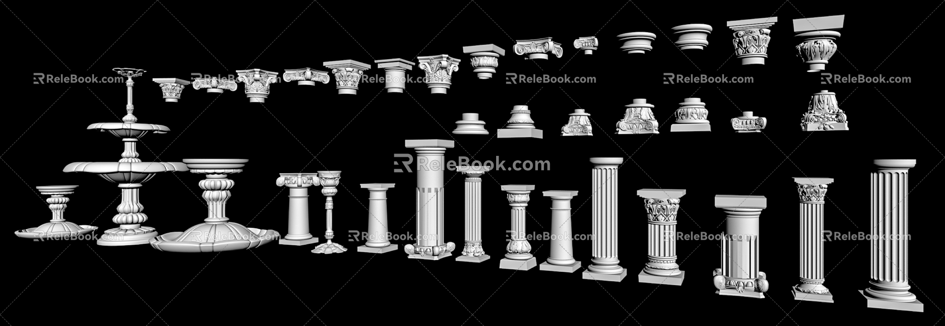 European Roman Column 3d model