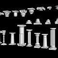 European Roman Column 3d model