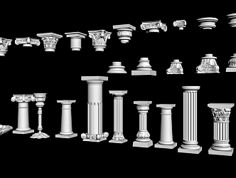 European Roman Column 3d model