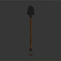 Durable Hardware Shovel with Wooden Handle and Metal Blade for Garden Use