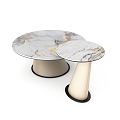 Modern Italian Coffee Table Combination Round Table Corner Table Marble Coffee Table 3d model