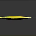 Bright Yellow Fish With Red Eyes And Yellow Fins On Dark Background With Reflection