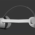 White Modern VR Headset With Comfortable Headband And Clear Lenses