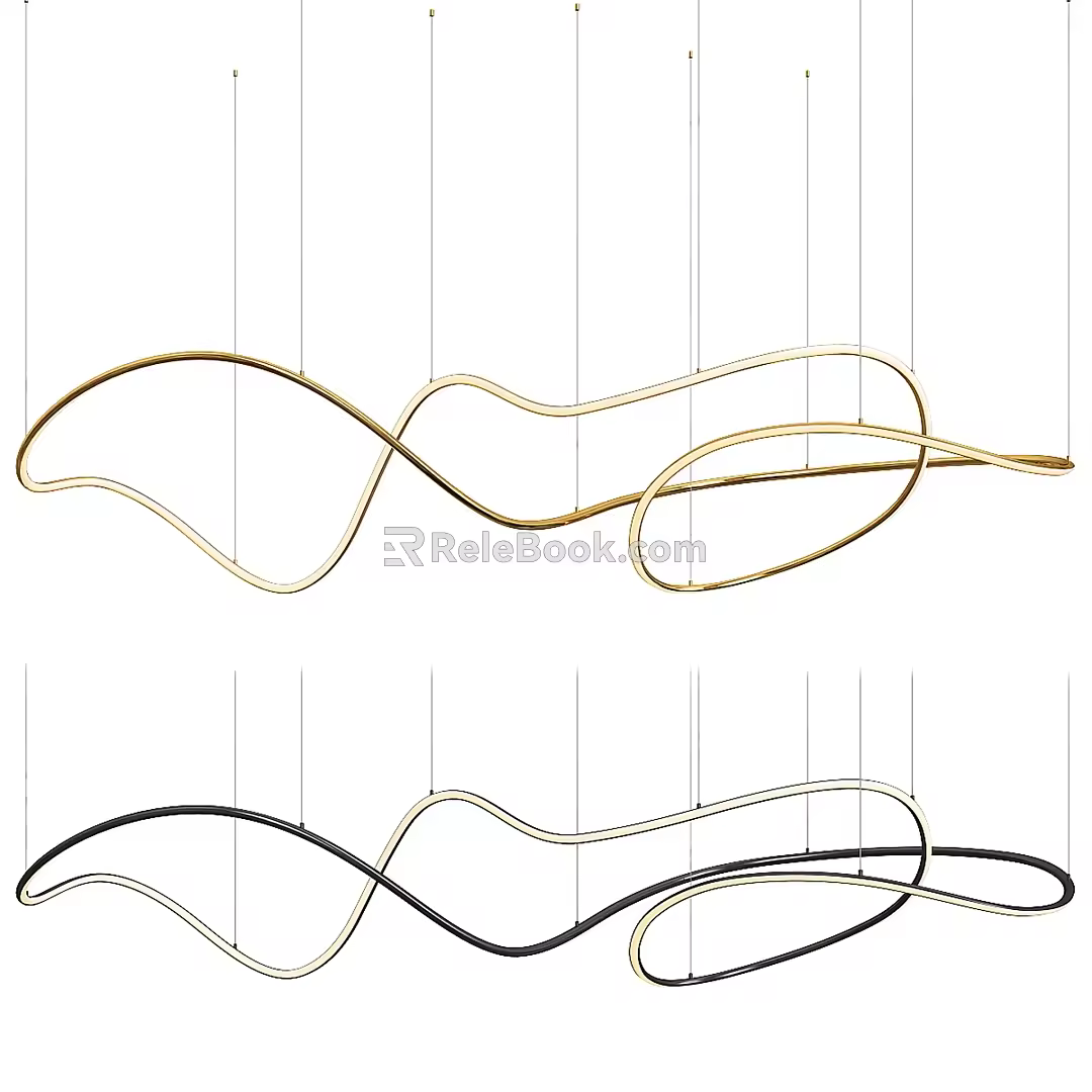 Net Linear Chandelier 3d model
