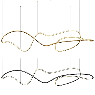 Net Linear Chandelier 3d model