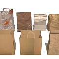Various Shapes of Brown Paper Bags for Household Use and Shopping