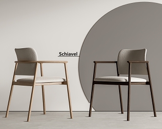 Schiavel Dining Chair Single Chair Leisure Chair 3d model