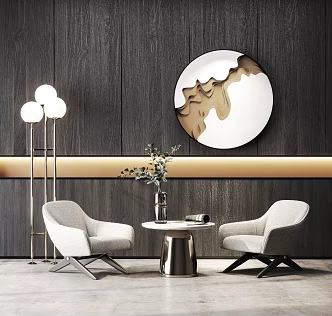 Modern Casual Sofa Combination Italian Single Chair 3d model