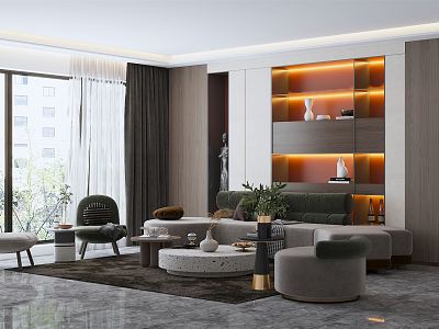 modern living room model