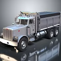 Silver Heavy Duty Dump Truck With Modern Design And Chrome Details