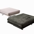 Modern Upholstered Ottoman In Light And Dark Colors For Living Room Decor